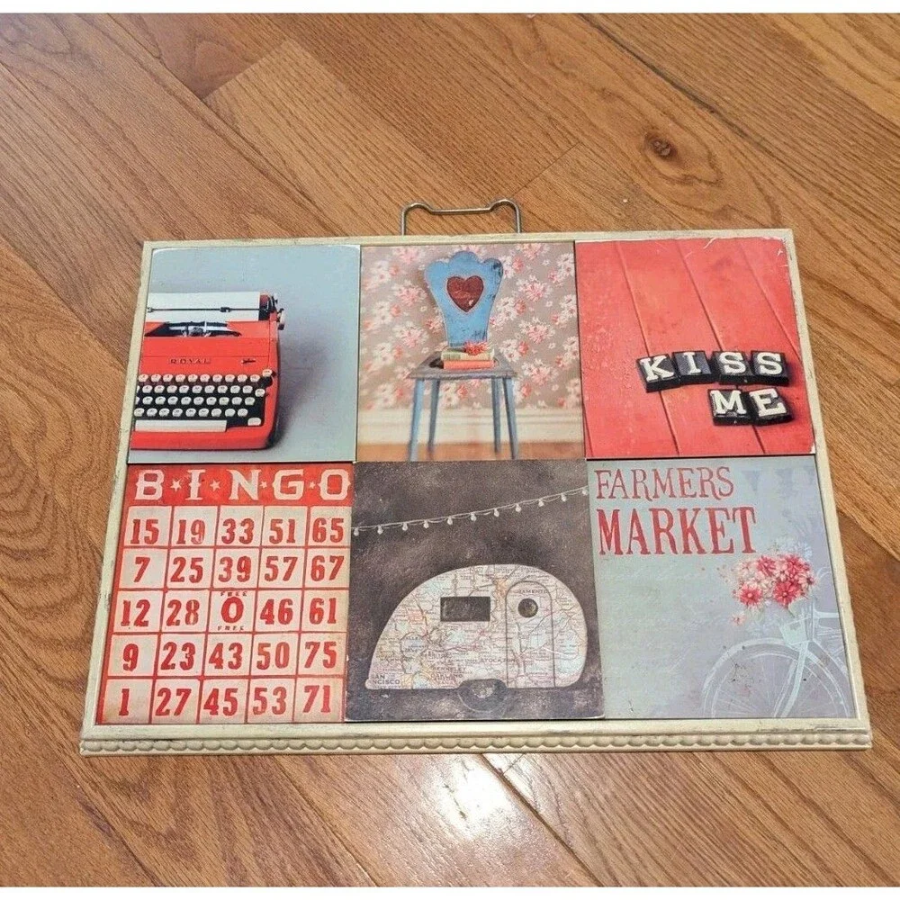 Retro Farm Typewriter Bike Heart Chair Trailer Market Pictures‎ Wall Art Decor